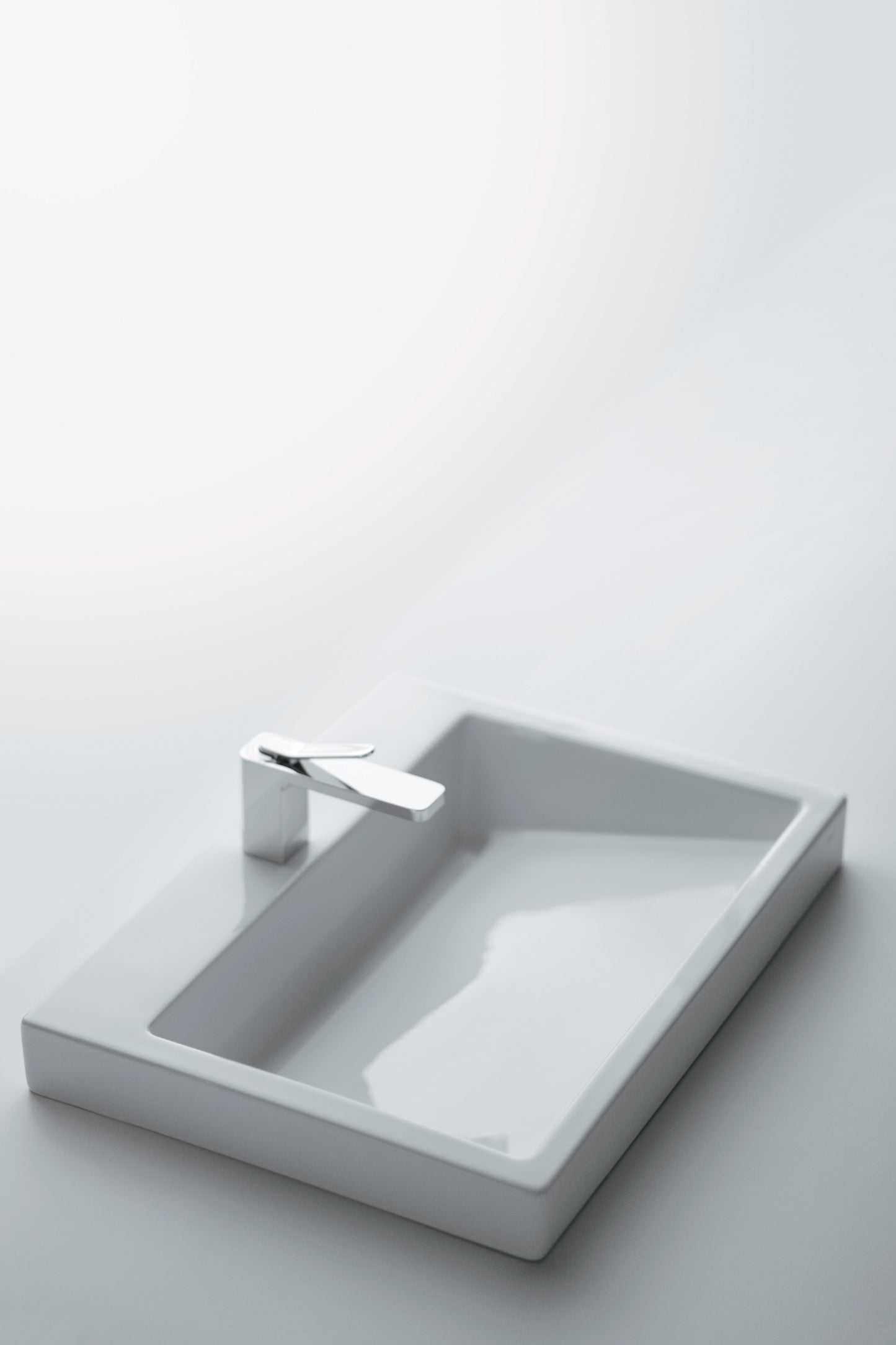 TOTO LT171G#01 Kiwami Renesse Design I Rectangular Fireclay Vessel Bathroom Sink with CEFIONTECT for Single Hole Faucets , Cotton White