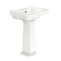 TOTO LPT532.4N#11 Promenade 24" X 19-1/4" Rectangular Pedestal Bathroom Sink For 4 Inch Center Faucets - Colonial White