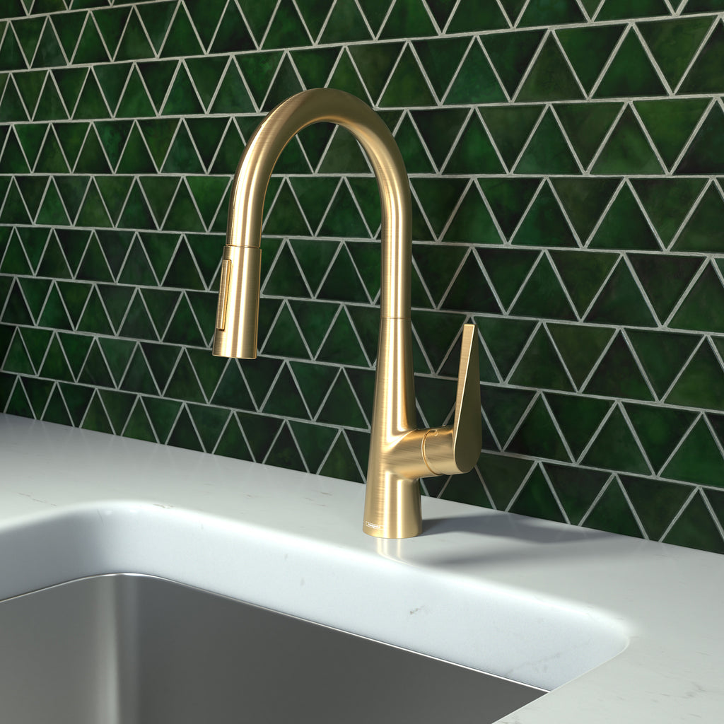 HANSGROHE 72813251 Talis S HighArc Kitchen Faucet, 2-Spray Pull-Down, 1.75 GPM - Brushed Gold Optic