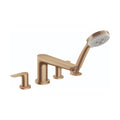 HANSGROHE 71744141 Talis E 4-Hole Roman Tub Set Trim with 1.8 GPM Handshower - Brushed Bronze