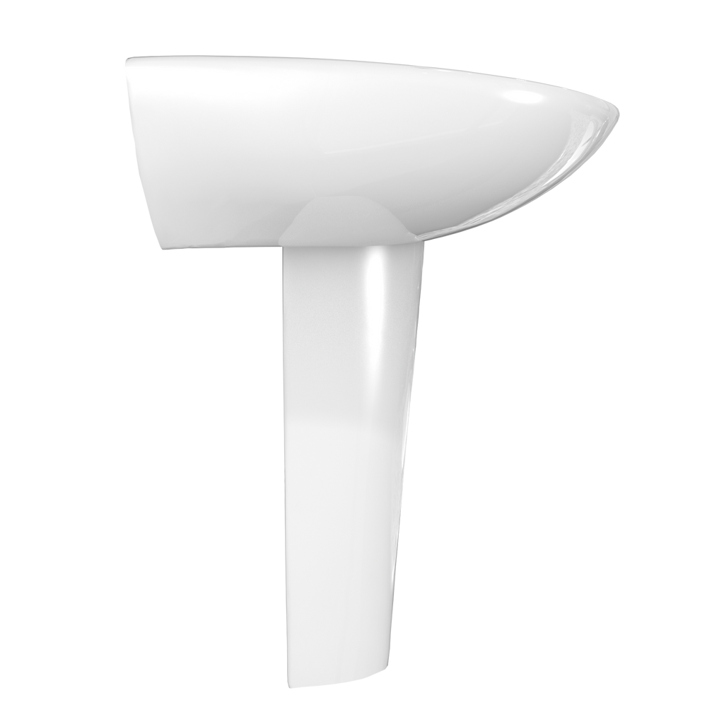 TOTO LPT242G#01 Prominence Oval Basin Pedestal Bathroom Sink With Cefiontect For Single Hole Faucets - Cotton White