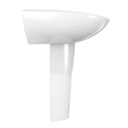 TOTO LPT242.4G#01 Prominence Oval Basin Pedestal Bathroom Sink With Cefiontect For 4 Inch Center Faucets - Cotton White