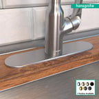 HANSGROHE 14019861  Base Plate for Single-Hole Kitchen Faucets, 10" - Stainless Steel Optic