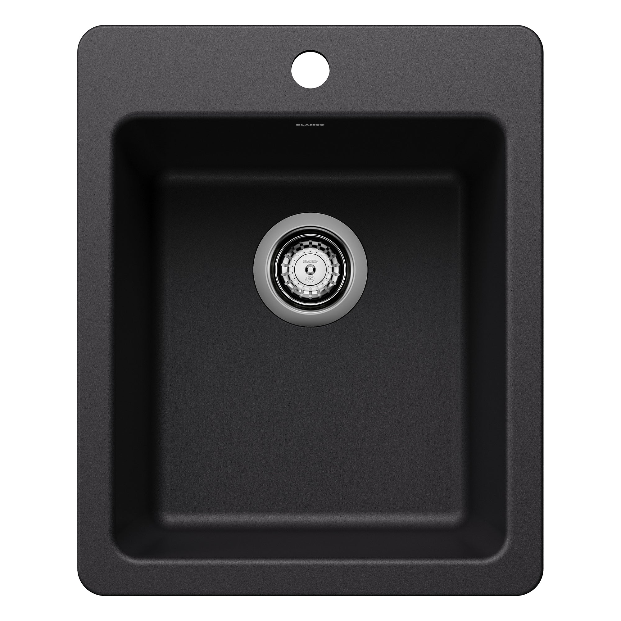BLANCO 443234 Liven Liven SILGRANIT 17" Dual Mount Bar Sink - Coal Black in Coal Black
