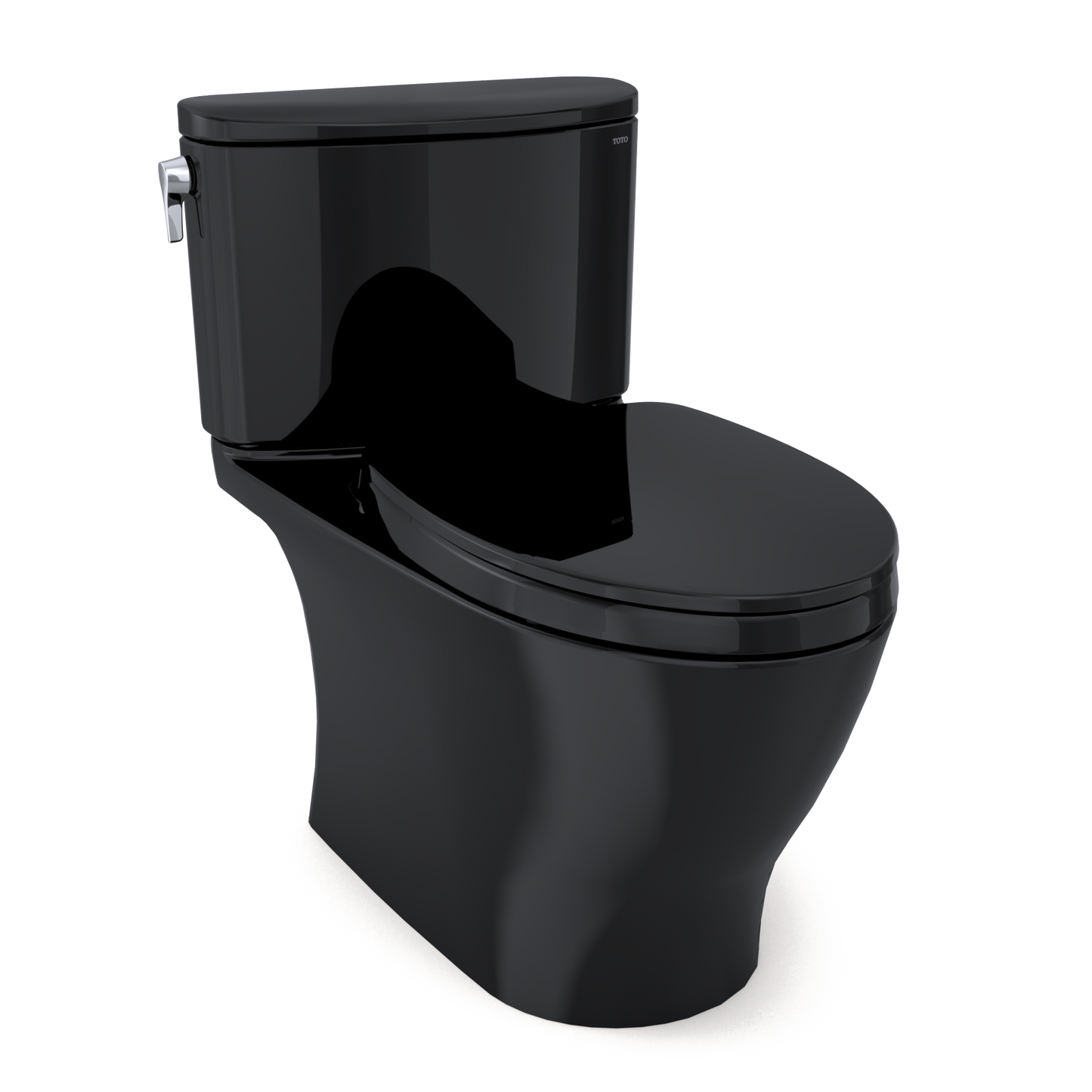 TOTO MS442124CUF#51 Nexus 1G Two-Piece Elongated 1.0 GPF Universal Height Toilet with SS124 SoftClose Seat , Ebony