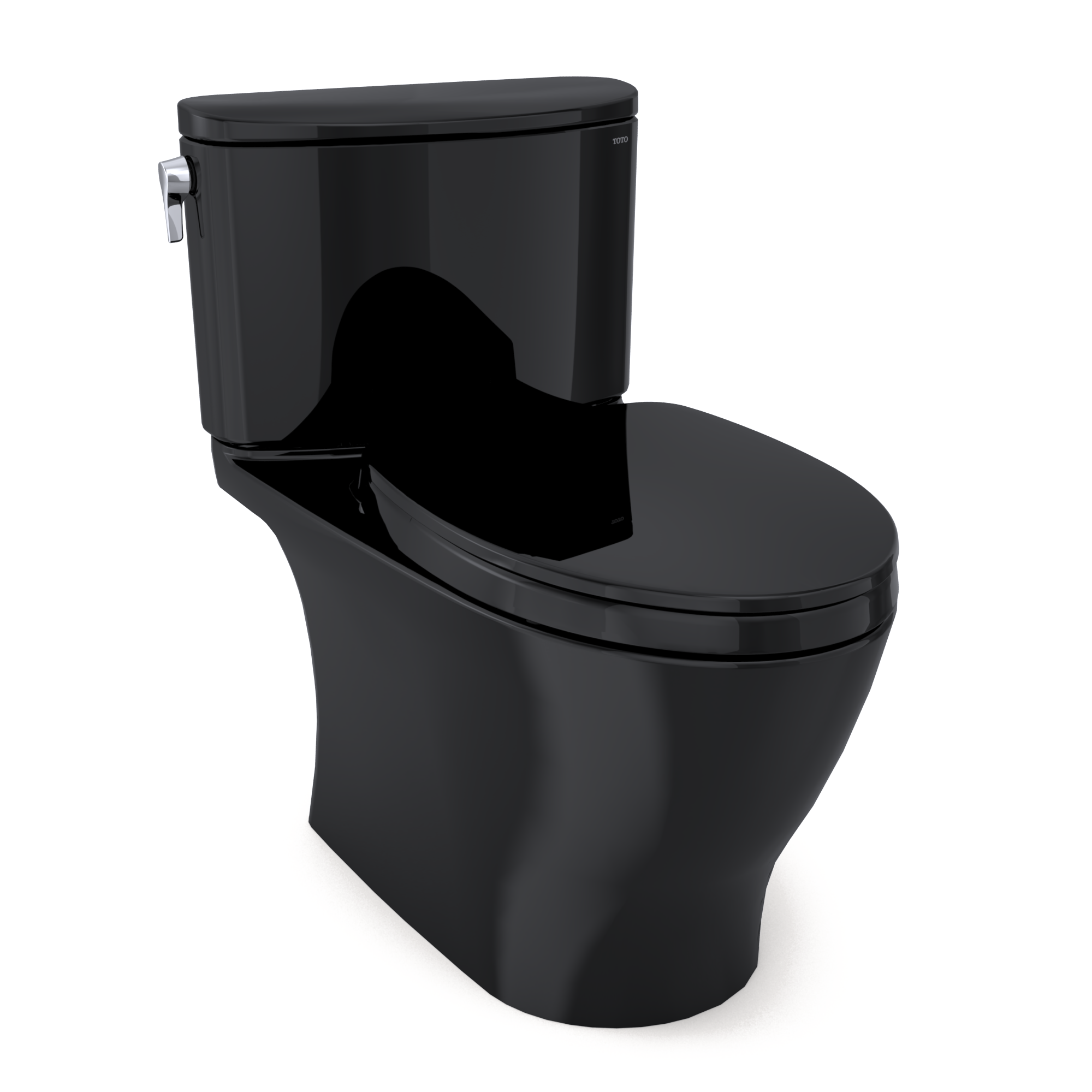 TOTO MS442124CUF#51 Nexus 1G Two-Piece Elongated 1.0 Gpf Universal Height Toilet With Ss124 Softclose Seat - Ebony