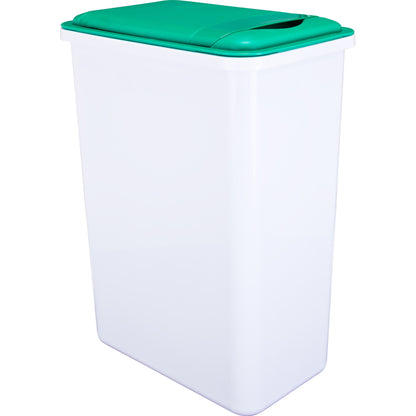 HARDWARE RESOURCES CAN-35W-4 Box of 4 White 35 Quart Plastic Waste Containers - White