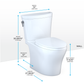 TOTO MS448124CEMFGN#01 Aquia IV Arc Two-Piece Elongated Dual Flush 1.28 and 0.9 GPF Universal Height Toilet with CEFIONTECT ,