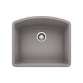 BLANCO 440173 Diamond Diamond SILGRANIT 24" Single Bowl Undermount Kitchen Sink - Metallic Gray in Metallic Gray