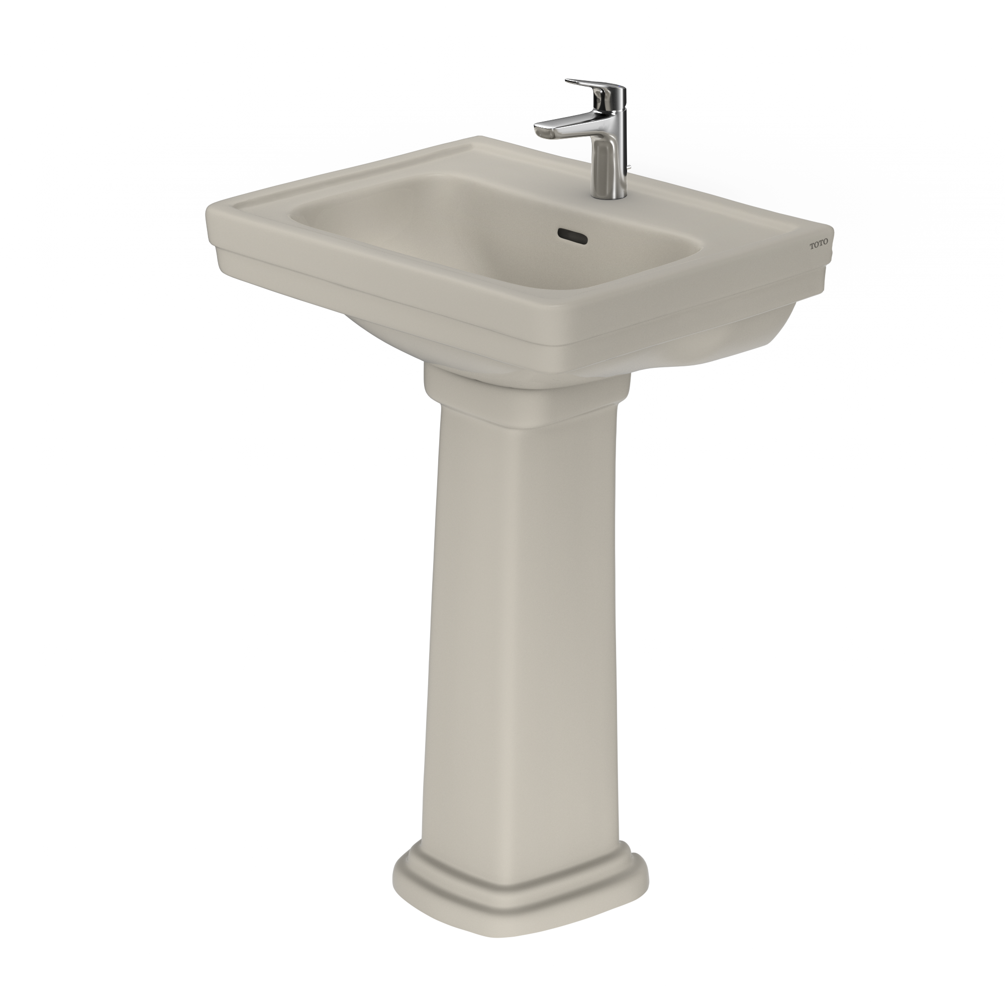 TOTO LPT532N#03 Promenade 24" X 19-1/4" Rectangular Pedestal Bathroom Sink For Single Hole Faucets - Bone