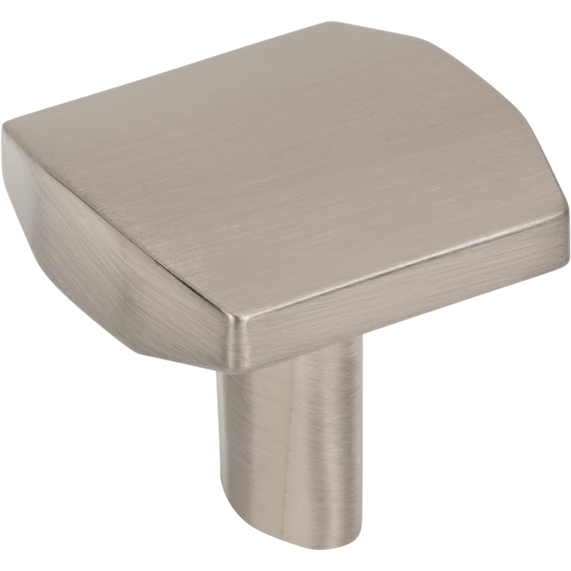 ELEMENTS 641SN William 1-1/4" Length Square Knob - Satin Nickel