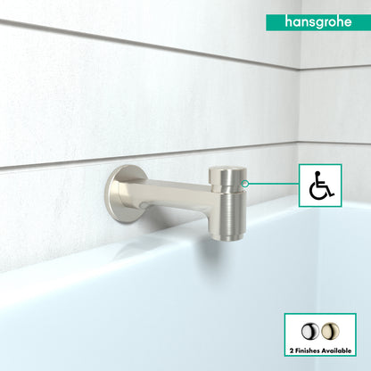HANSGROHE 14414821 Brushed Nickel Metris S Modern Tub Spout