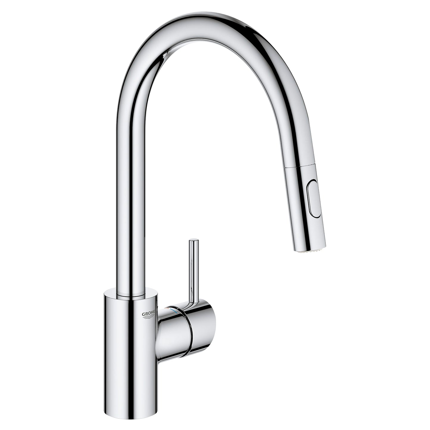 GROHE 3134910E Concetto Chrome Single-Handle Pull Down Kitchen Faucet Dual Spray 1.5 GPM