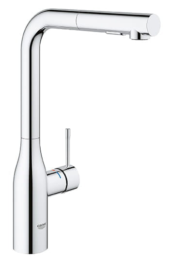 GROHE 30271000 Essence New Chrome Single-Handle Pull-Out Kitchen Faucet Dual Spray 1.75 GPM