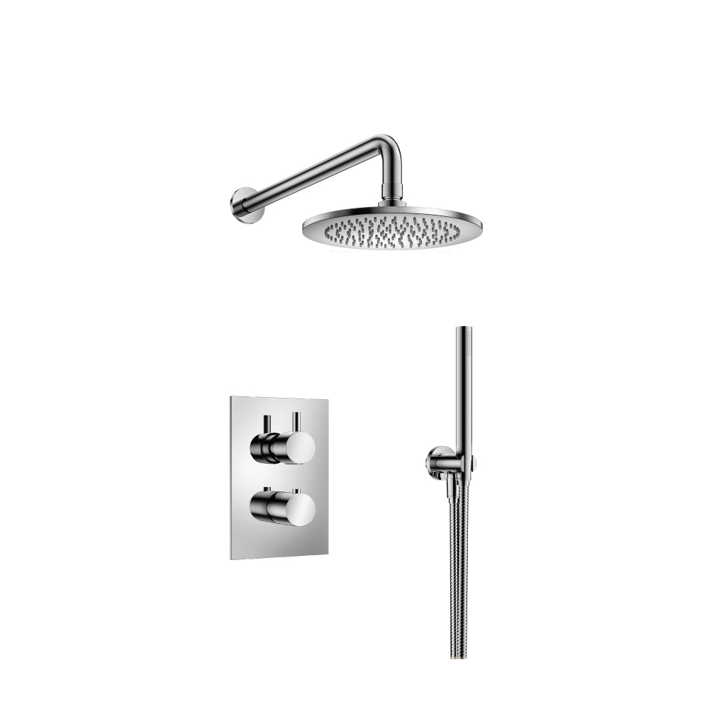ISENBERG 100.7050CP Chrome Serie 100 Two Output Shower Set With Shower Head And Hand Held