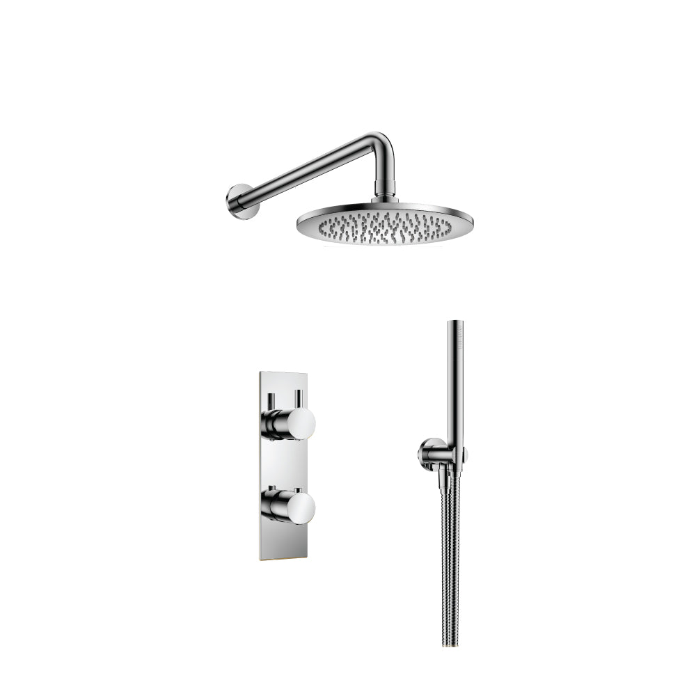 ISENBERG 100.7250CP Chrome Serie 100 Two Output Shower Set With Shower Head And Hand Held