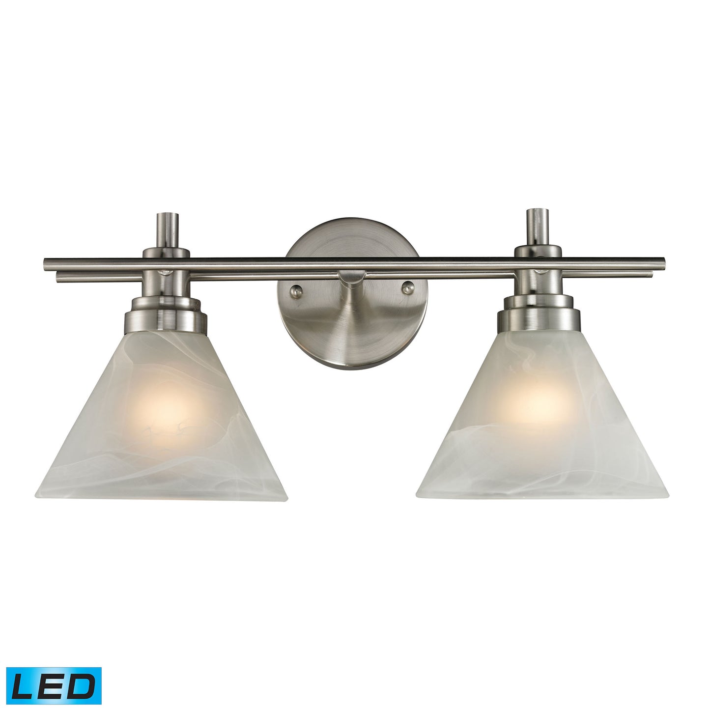 ELK SHOWROOM 11401/2-LED Pemberton 18'' Wide 2-Light Vanity Light - Brushed Nickel