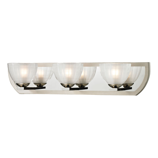 ELK SHOWROOM 11597/3 Sculptive Collection 3 light bath in Polished Nickel/Matte Nickel