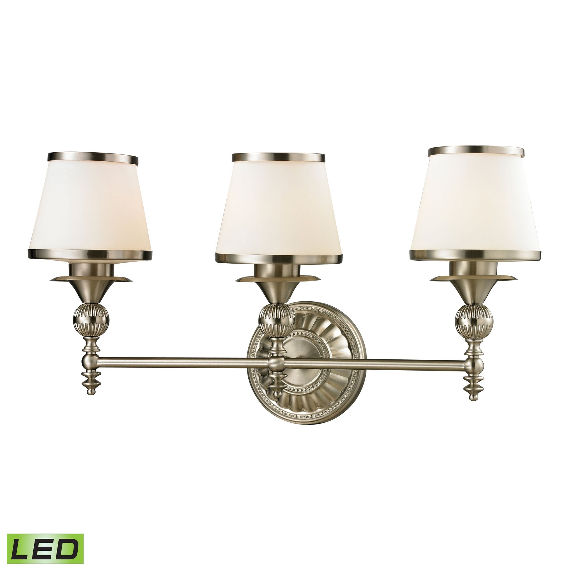 ELK SHOWROOM 11602/3-LED Smithfield 25'' Wide 3-Light Vanity Light - Brushed Nickel