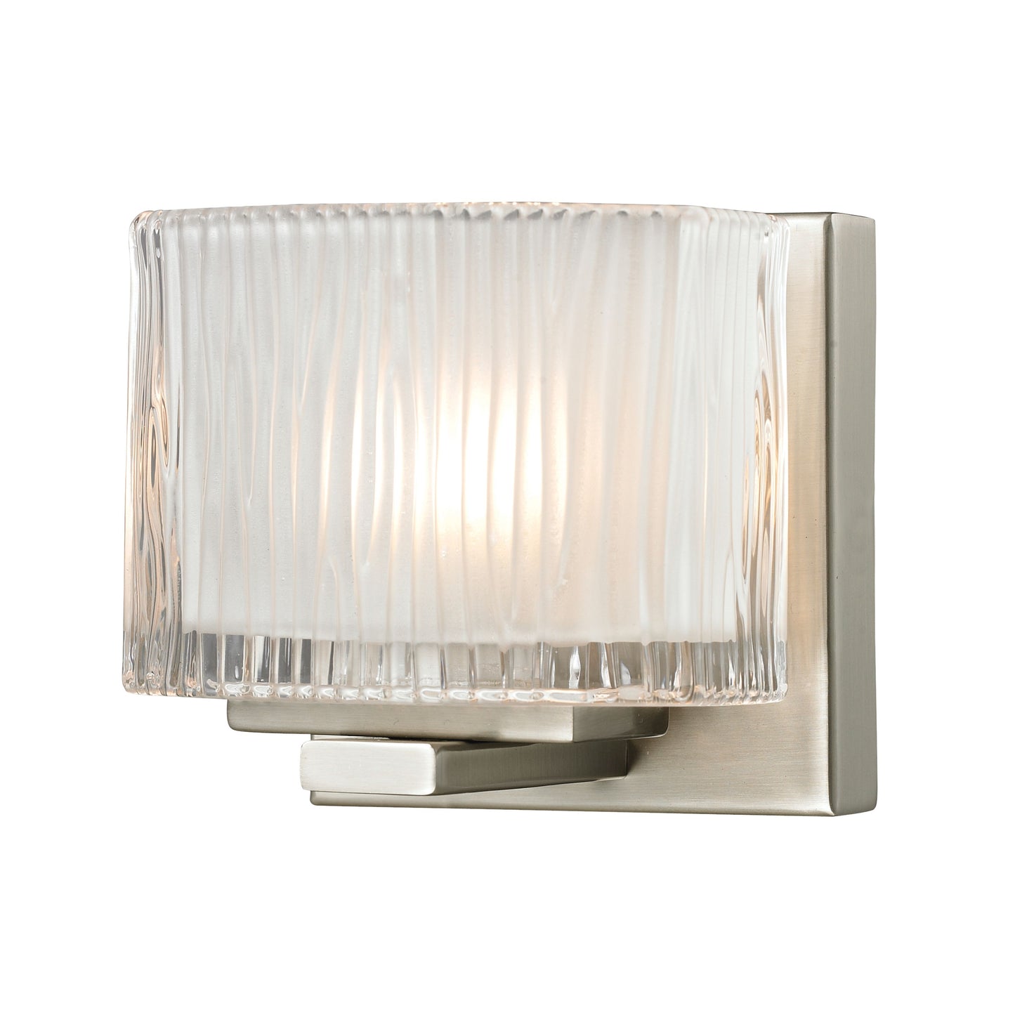 ELK SHOWROOM 11630/1 Chiseled Glass 5'' Wide 1-Light Vanity Light - Brushed Nickel