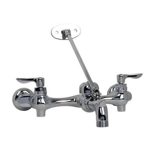AMERICAN-STANDARD 8354112.002, Top Brace Wall-Mount Service Sink Faucet With 6-Inch Vacuum Breaker Spout and Offset Shanks in Chrome