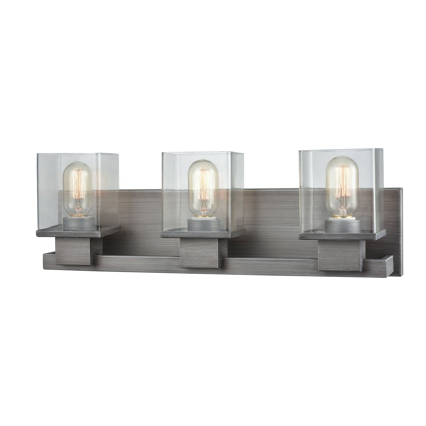 ELK SHOWROOM 11942/3 Hotelier 22'' Wide 3-Light Vanity Light - Weathered Zinc