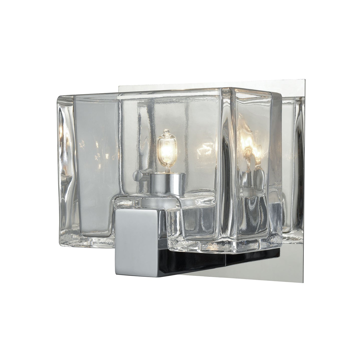 ELK SHOWROOM 11960/1 Ridgecrest 1-Light Vanity Sconce in Polished Chrome with Clear Cast Glass