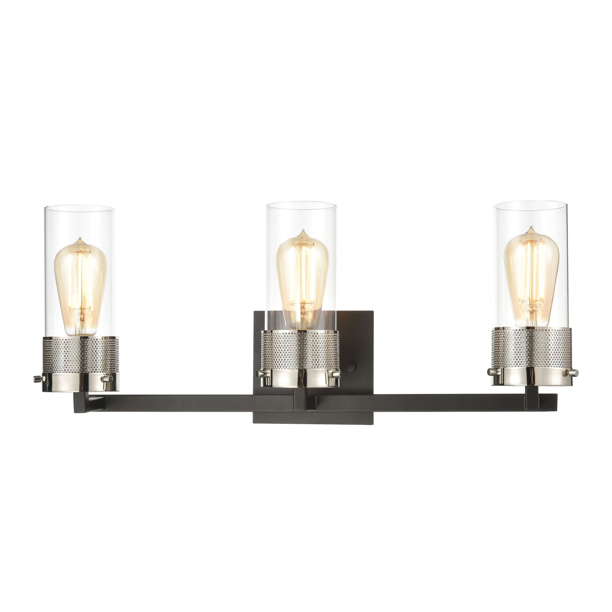 ELK SHOWROOM 12142/3 Bergenline 23'' Wide 3-Light Vanity Light - Matte Black