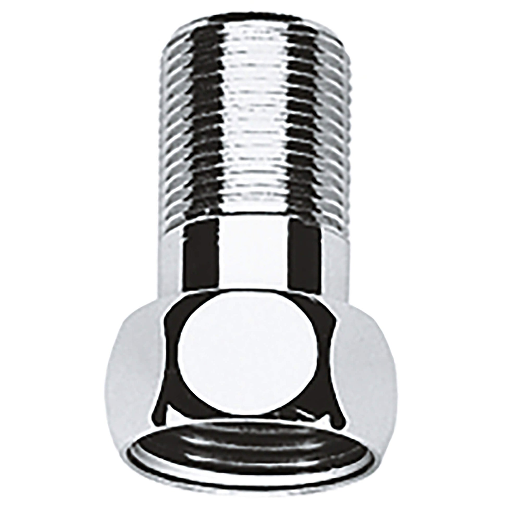 GROHE 12424000 Grohtherm Chrome Straight Union (1-1/4" With 1-1/2" Nut)