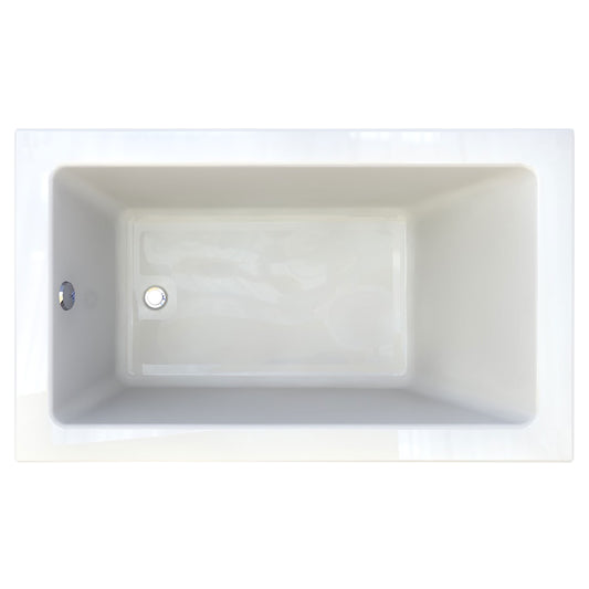 AMERICAN-STANDARD 2934002-D0.020, Studio 60 x 36-Inch Drop-In Soaking Bathtub With Zero Edge in White