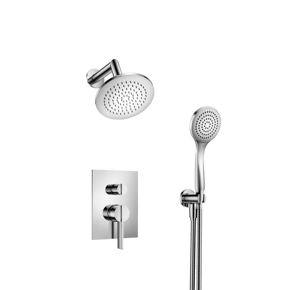 ISENBERG 145.3250CP Chrome Serie 145 Two Output Shower Set With Shower Head And Hand Held