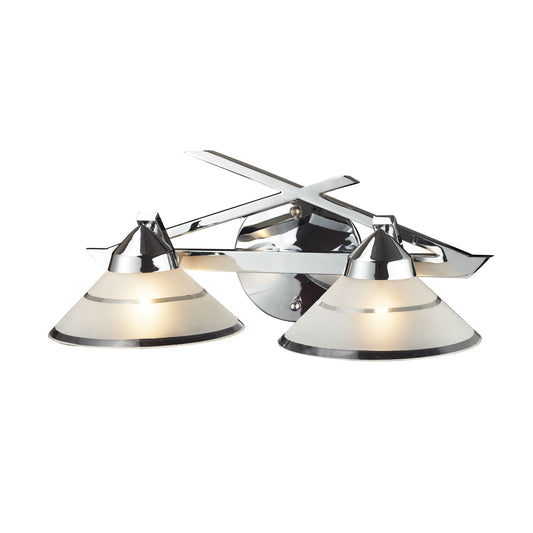 ELK SHOWROOM 1471/2 Refraction 16'' Wide 2-Light Vanity Light - Polished Chrome