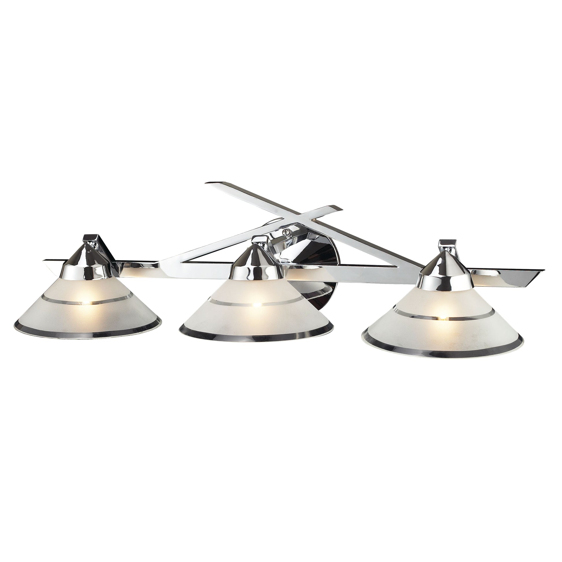 ELK SHOWROOM 1472/3 Refraction 25'' Wide 3-Light Vanity Light - Polished Chrome