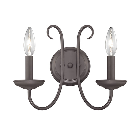 THOMAS 1502WS/10 Williamsport 12'' Wide 2-Light Vanity Light - Oil Rubbed Bronze