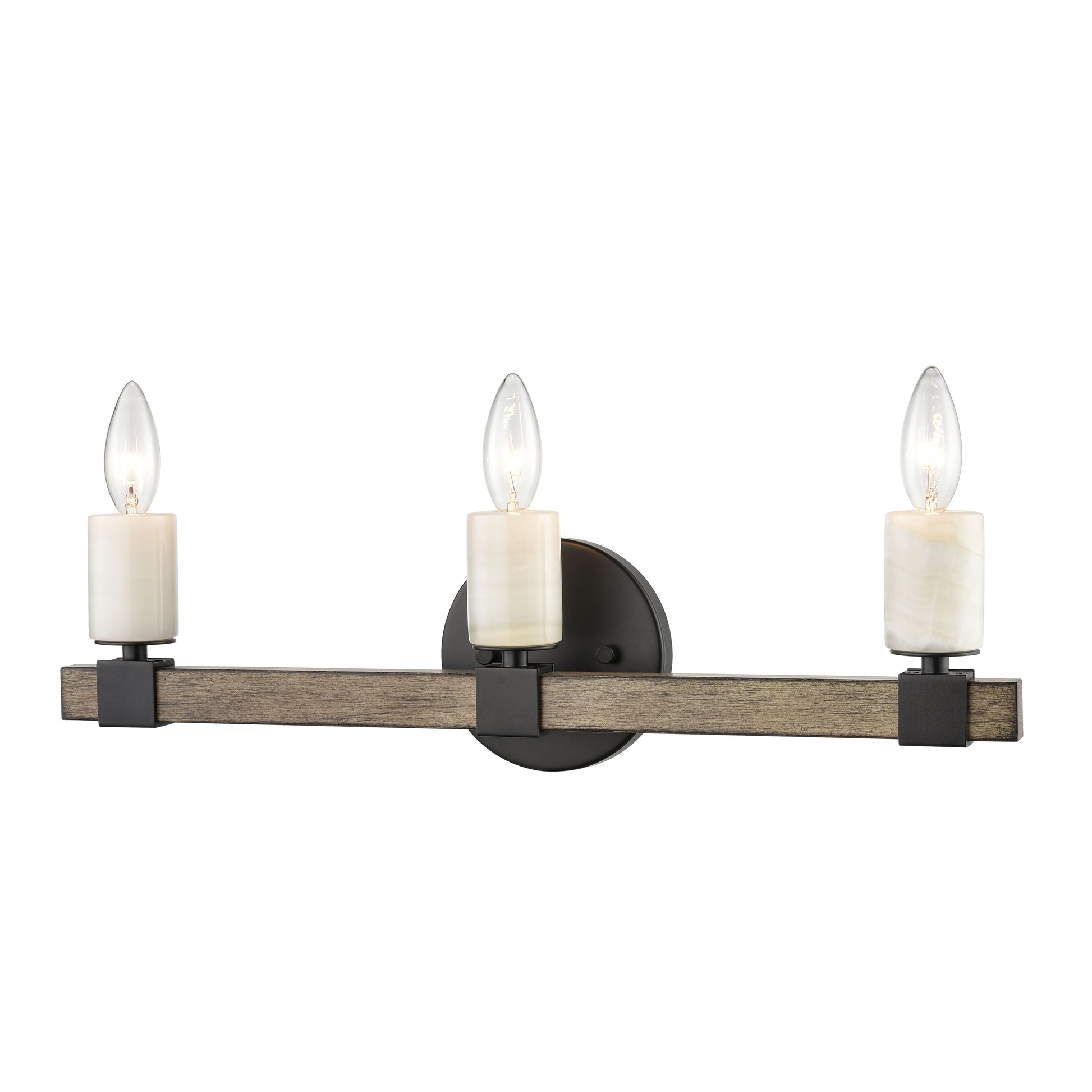 ELK SHOWROOM 15468/3 Stone Manor 21'' Wide 3-Light Vanity Light - Matte Black