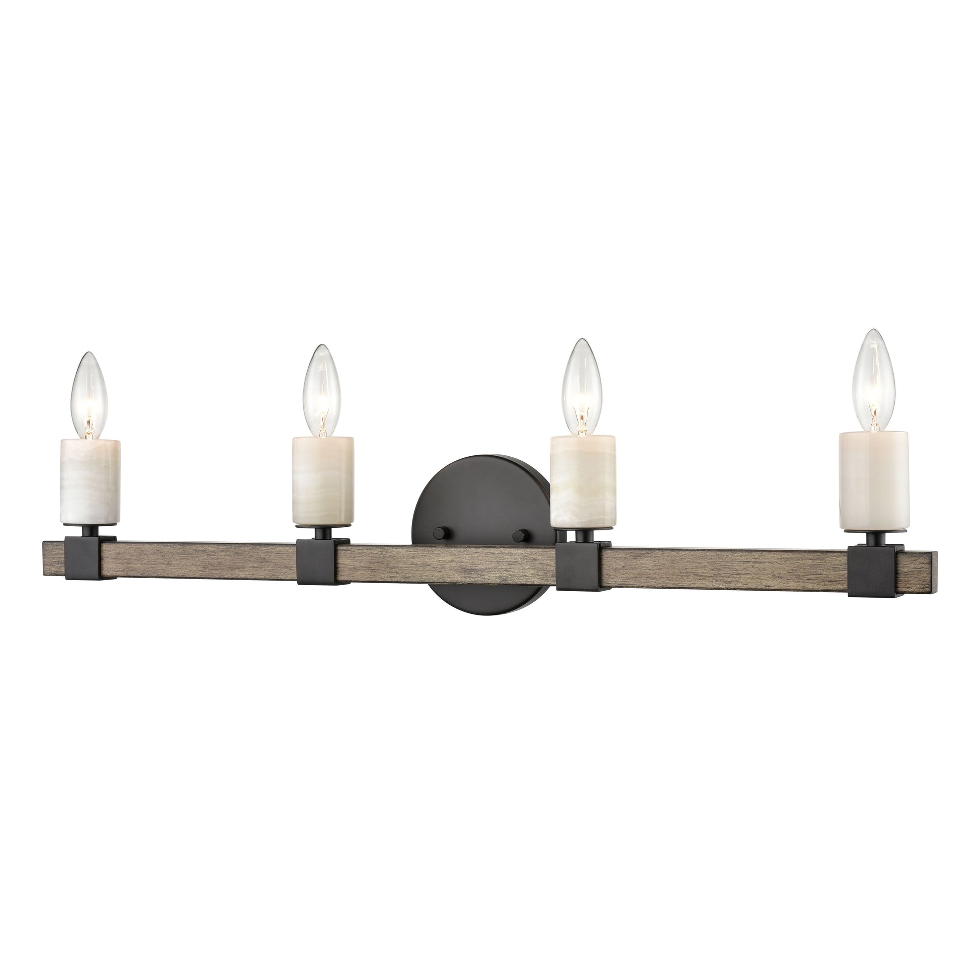 ELK SHOWROOM 15469/4 Stone Manor 30'' Wide 4-Light Vanity Light - Matte Black