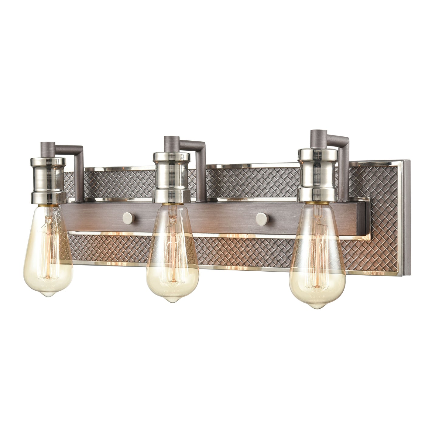 ELK SHOWROOM 15493/3 Gridiron 21'' Wide 3-Light Vanity Light - Weathered Zinc