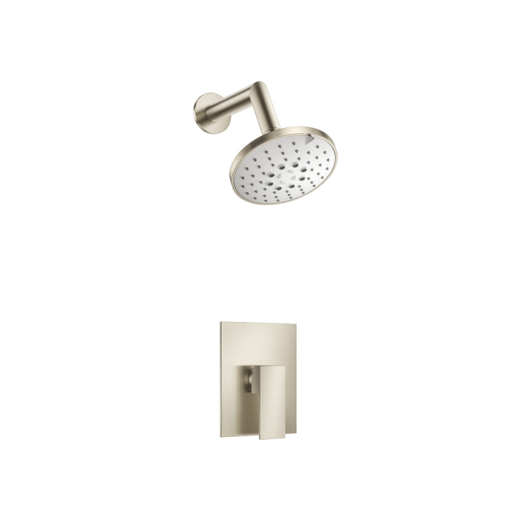 ISENBERG 160.3000BN Brushed Nickel PVD Serie 160 Single Output Shower Set With ABS Shower Head & Arm