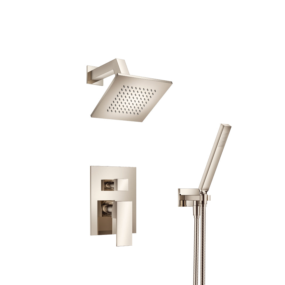 ISENBERG 160.3250PN Polished Nickel PVD Serie 160 Two Output Shower Set With Shower Head And Hand Held