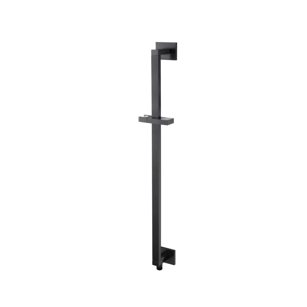 ISENBERG 160.601024AMB Matte Black Serie 160 Shower Slide Bar With Integrated Wall Elbow