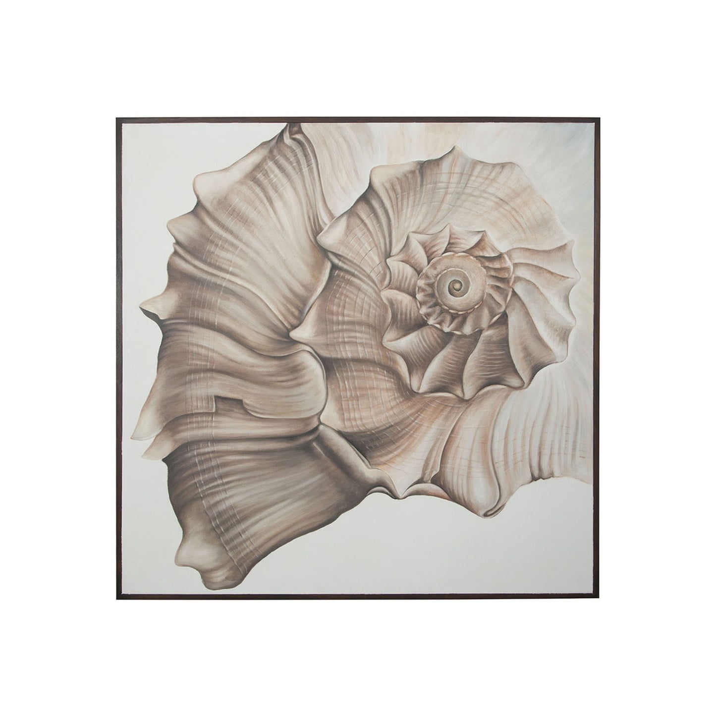 ELK SIGNATURE 1617027 Shell Botanical - Hand-painted Art on Canvas