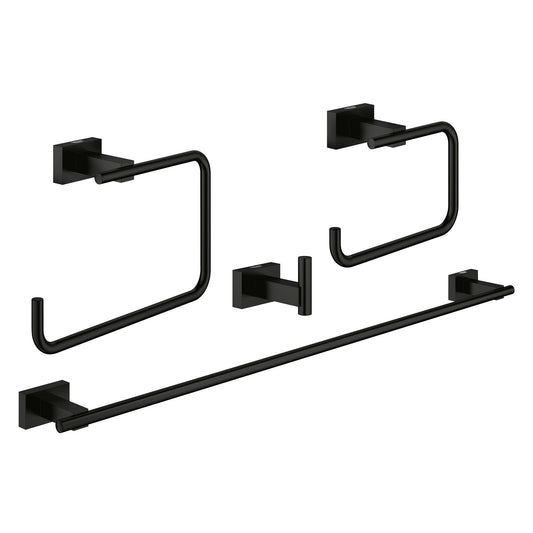 GROHE 407782431 4-in-1 Accessory Set , Matte Black