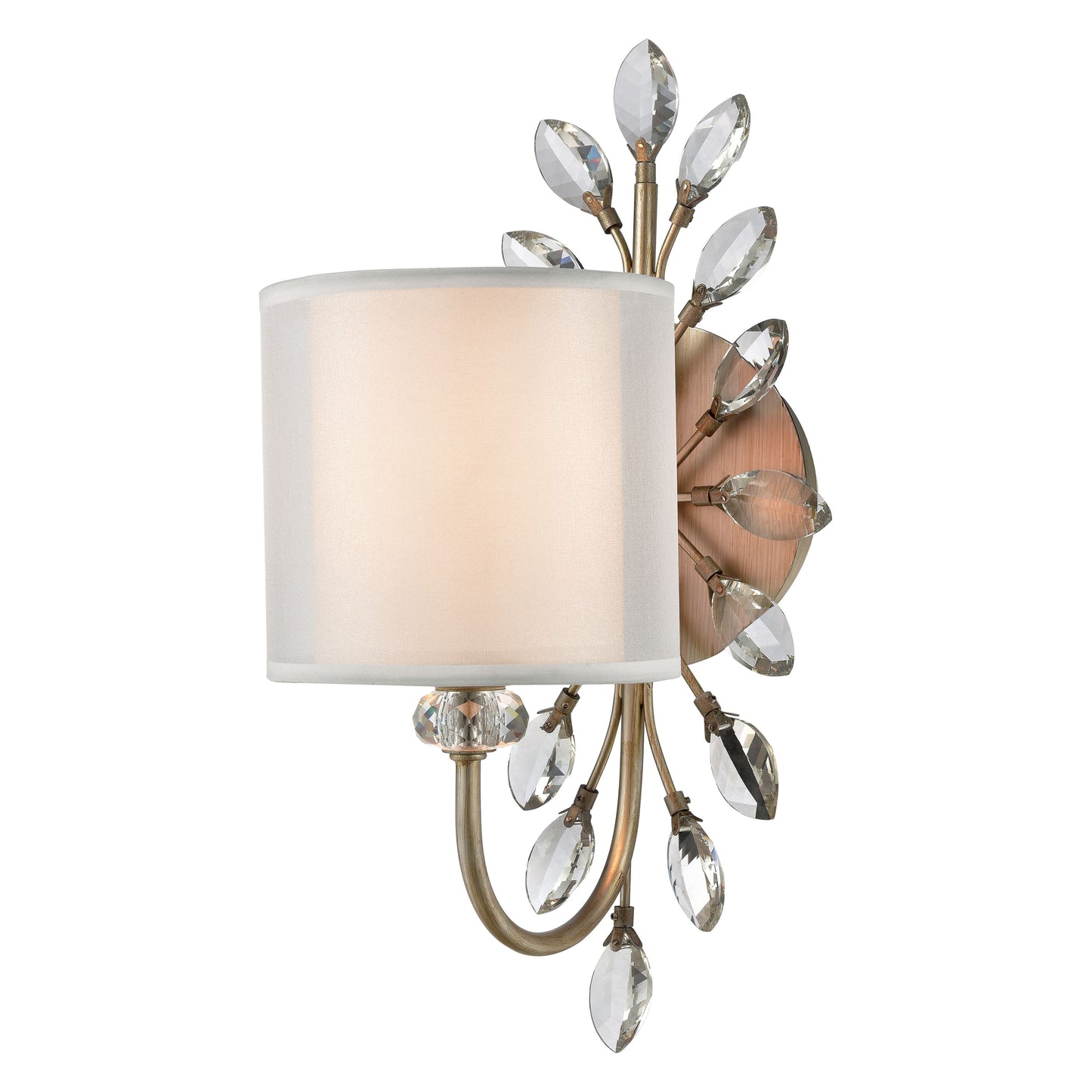 ELK SHOWROOM 16276/1 Asbury 16'' High 1-Light Sconce - Aged Silver