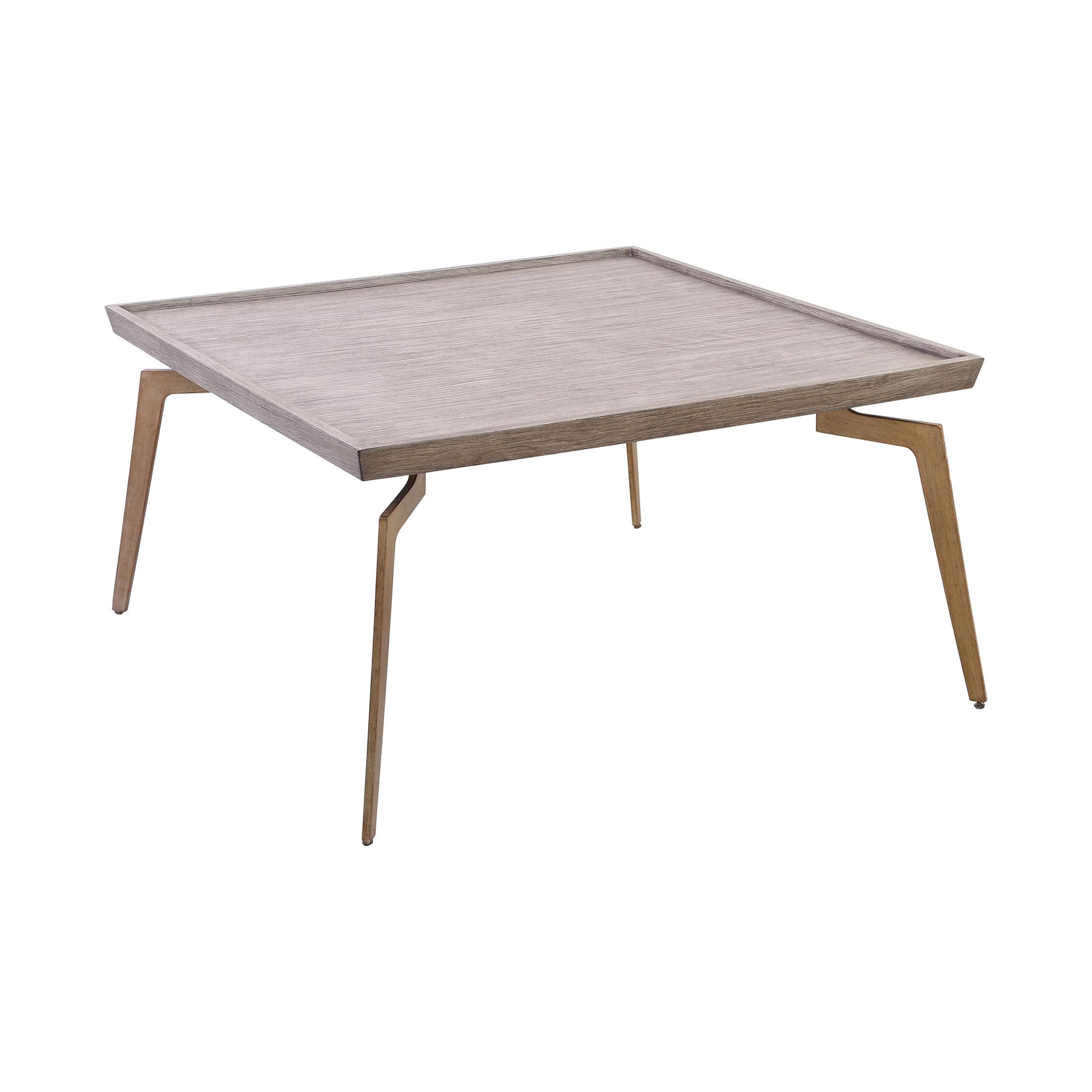 ELK STUDIO 164-001 Larocca Coffee Table in Soft Gold and Grey Birch Veneer