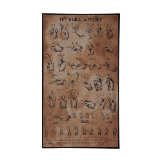 ELK SIGNATURE 164022 Sign Language Chart Wall Art