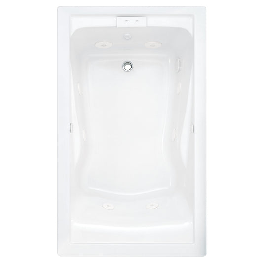 AMERICAN-STANDARD 2771068C.020, Evolution 60 x 36-Inch Deep Soak Drop-In Bathtub With EverClean Air Bath System in White