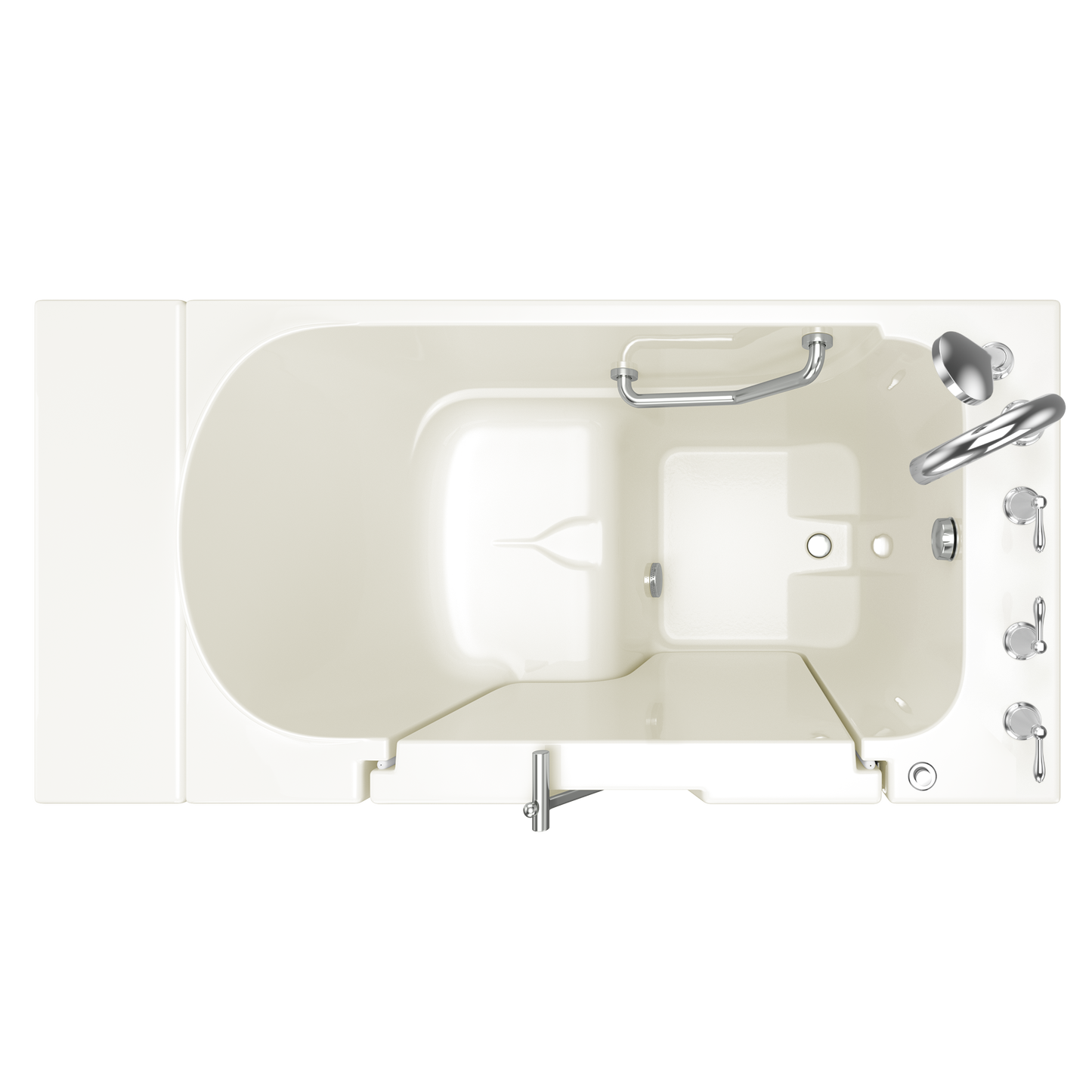 AMERICAN-STANDARD SS9OD5230RS-BC-PC, Gelcoat Premium Series 30 in. x 52 in. Outward Opening Door Walk-In Bathtub in Wib Linen