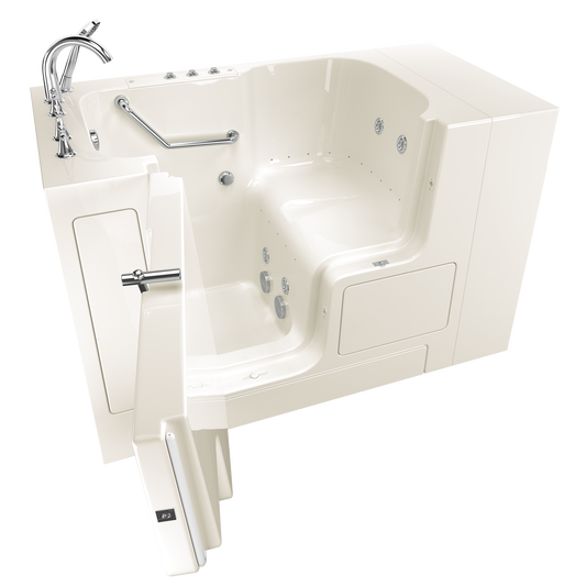 AMERICAN-STANDARD SS9OD5232LD-BC-PC, Gelcoat Premium Series 32 in. x 52 in. Outward Opening Door Walk-In Bathtub with Air Spa and Whirlpool system in Wib Linen