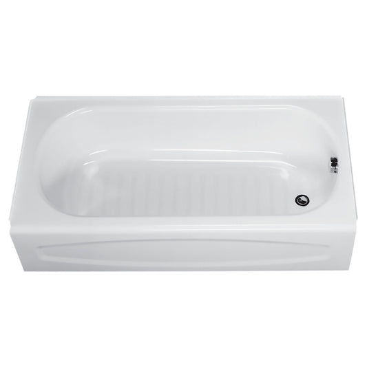 AMERICAN-STANDARD 0263112.020, New Solar 60 x 30-Inch Integral Apron Bathtub Above Floor Rough With Right-Hand Outlet in White