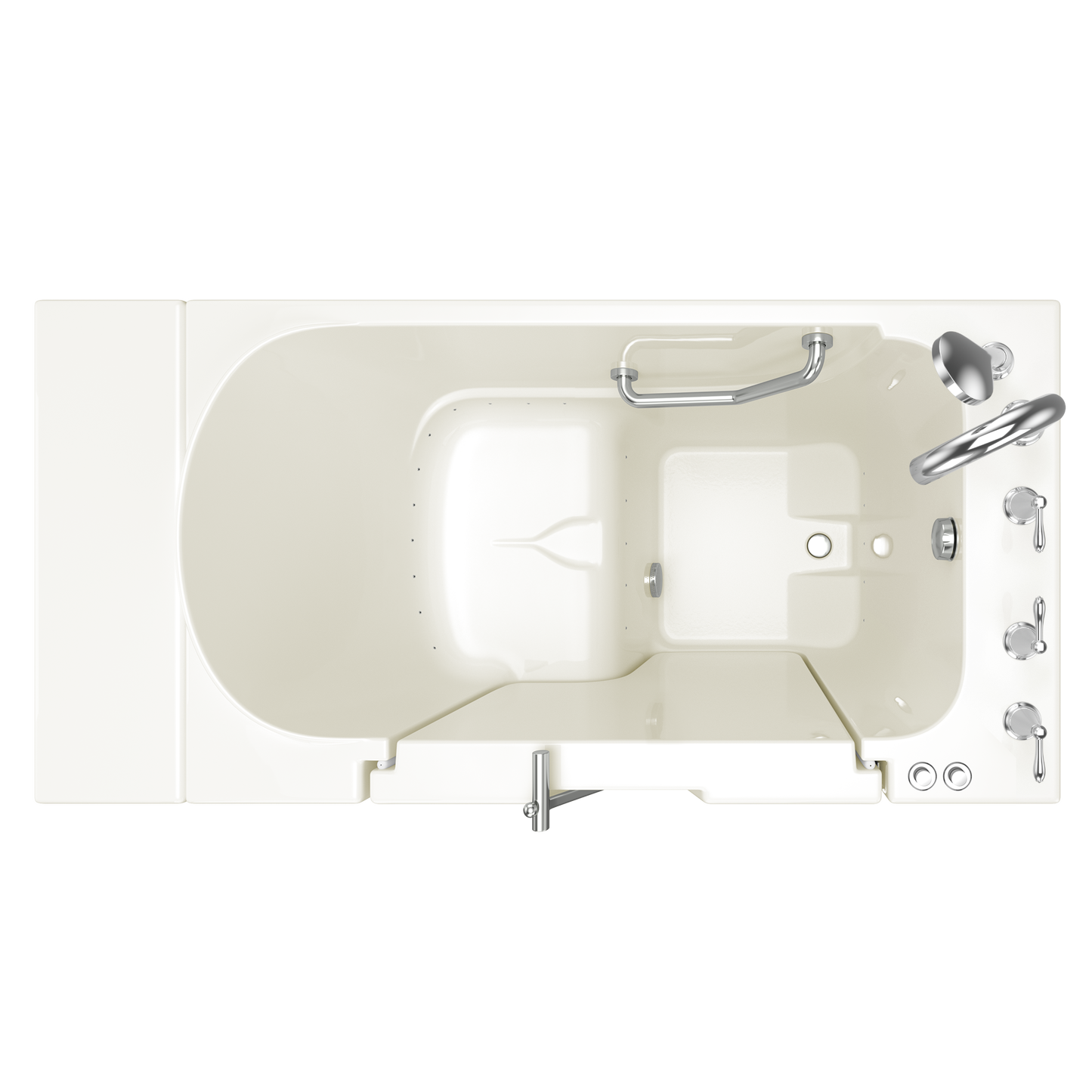 AMERICAN-STANDARD SS9OD5230RA-BC-PC, Gelcoat Premium Series 30 in. x 52 in. Outward Opening Door Walk-In Bathtub with Air Spa system in Wib Linen